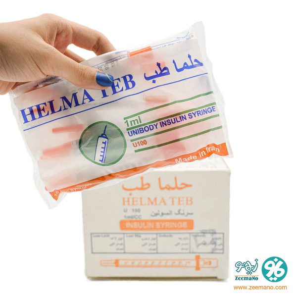 خرید آنلاین سرنگ انسولین یکپارچه حلماطب ده عددی