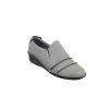 کفش طبی زنانه چرم طبیعی بی بند 5F01A طوسی شیفر